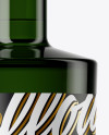 700ml Dark Green Glass Bottle Mockup