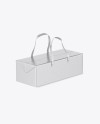 Glossy Box With Handles Mockup - Half Side View (High-Angle Shot)