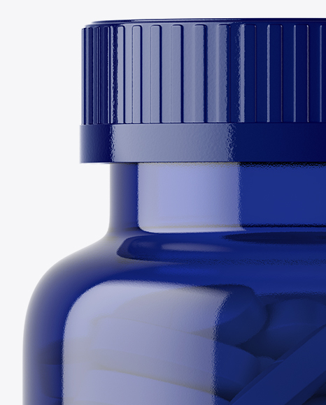 Blue Pills Bottle Mockup Blue Pills Bottle Mockup