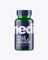 Green Pills Bottle Mockup