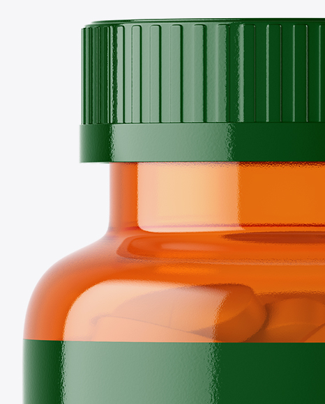 Orange Pills Bottle Mockup Orange Pills Bottle Mockup
