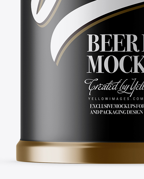 Matte Metallic Vintage Beer Bottle Mockup