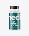 Clear Bottle With White Pills Mockup Clear Bottle With White Pills Mockup