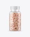 Clear Bottle With Pills Mockup Clear Bottle With Pills Mockup