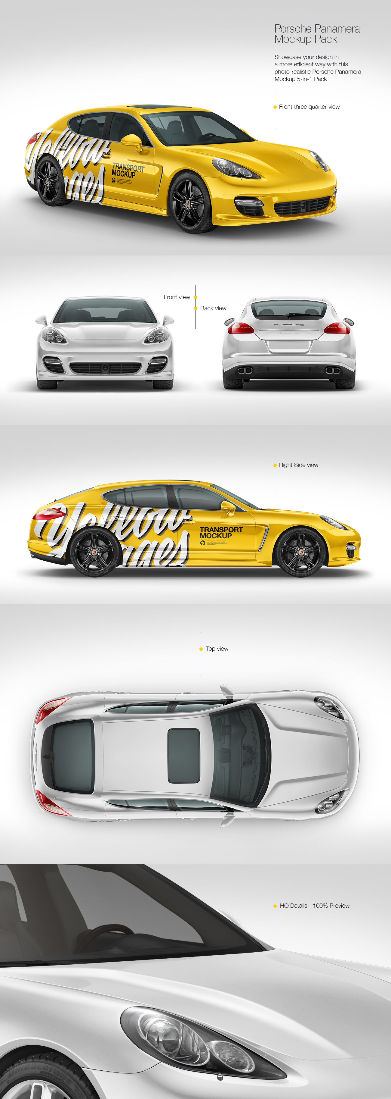 Porsche Panamera Mockup Pack Porsche Panamera Mockup Pack