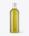 750ml Clear Glass Olive Oil Bottle Mockup