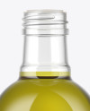 750ml Clear Glass Olive Oil Bottle Mockup