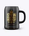 Glossy Stein Beer Mug Mockup