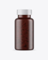 Frosted Amber Pills Bottle Mockup