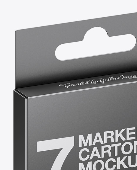 7x Markers Carton Box Mockup
