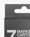 7x Markers Carton Box Mockup