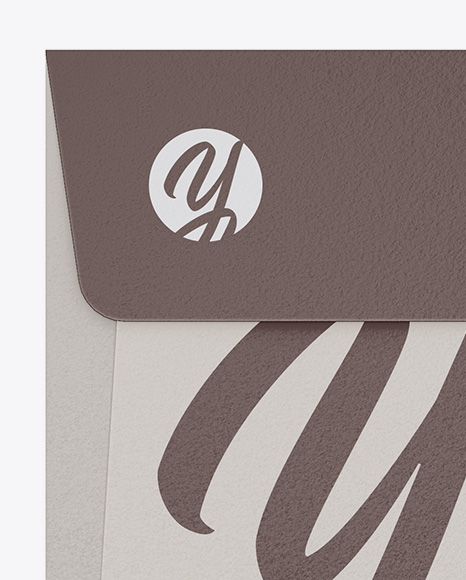 Textured Envelope With String Closure Mockup