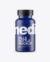 Frosted Blue Pills Bottle Mockup Frosted Blue Pills Bottle Mockup