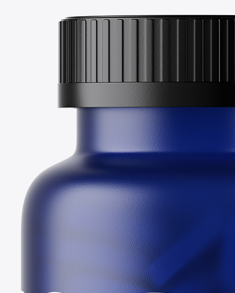 Frosted Blue Pills Bottle Mockup Frosted Blue Pills Bottle Mockup