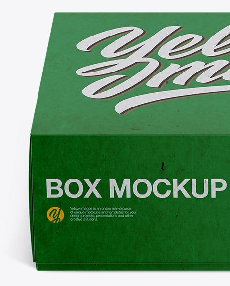 Textured Box Mockup - Front View (High-Angle Shot)