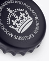 Two Matte Bottle Caps Mockup - Half Side View (High-Angle Shot)