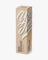 Matte Kraft Box Mockup - Half Side View (High-Angle Shot)