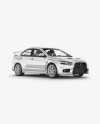 Mitsubishi Lancer Evolution X Mockup - Half Side View