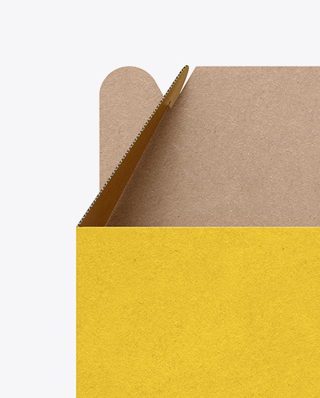 Kraft Box Mockup - Front View