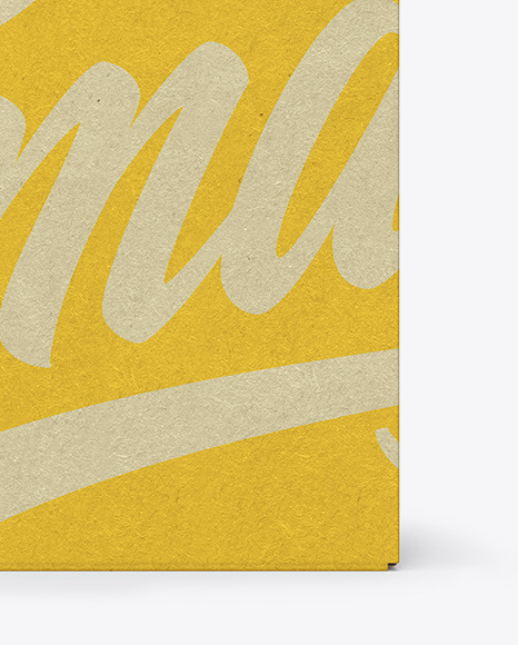 Kraft Box Mockup - Front View