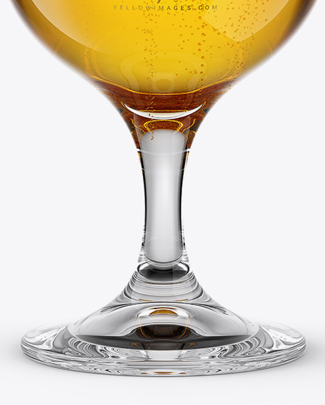 Tulip Glass With Lager Beer Mockup