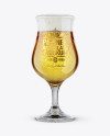 Tulip Glass With Pilsner Beer Mockup