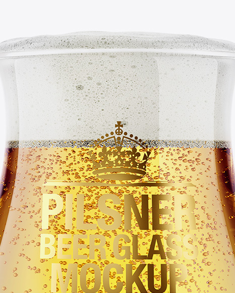 Tulip Glass With Pilsner Beer Mockup