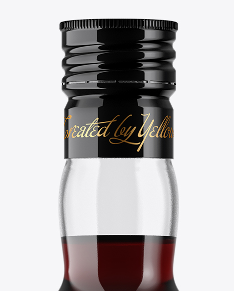 Clear Glass Dark Syrup Bottle Mockup - Free Download Images High