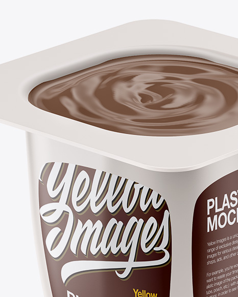 Opened Plastic Cup Mockup - Half Side View
