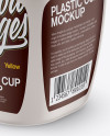 Opened Plastic Cup Mockup - Half Side View