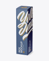 Glossy Kraft Box Mockup - Half Side View (High-Angle Shot)