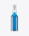 Clear Glass Blue Syrup Bottle Mockup