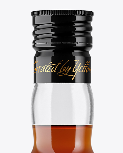 Clear Glass Nut Syrup Bottle Mockup - Free Download Images High Quality