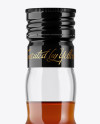 Clear Glass Nut Syrup Bottle Mockup