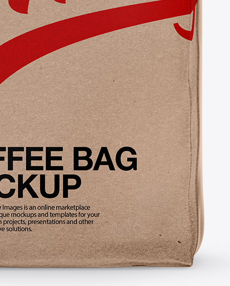 Kraft Bag Mockup - Front View