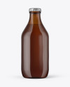 330ml Amber Beer Bottle Mockup