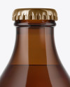 330ml Amber Beer Bottle Mockup