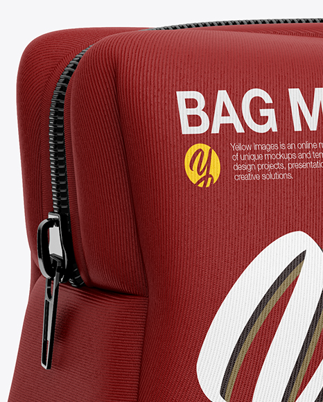 Cosmetic Bag Mockup - Half Side View