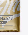 Metallic Coffee Bag Mockup - Front View