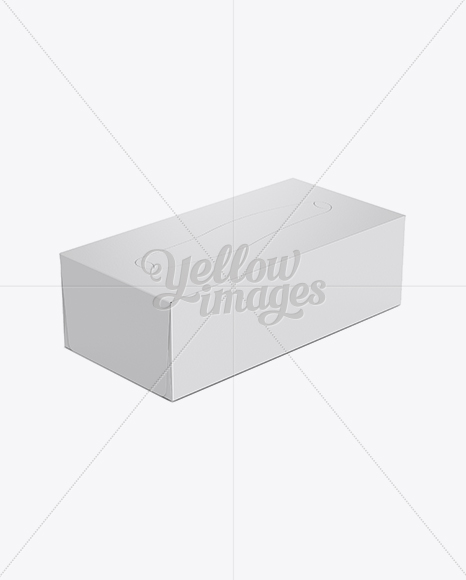 Napkin Box With Curve Opening Mockup - Horizontal Orientation (High-Angle Shot)