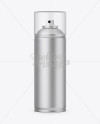 Aluminum Spray Can W/ Clear Cap Mockup