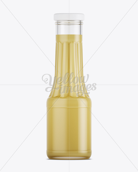 Glass Bottle W/ Mustard Mockup