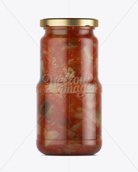 Canned Vegetable Sauce Jar Mockup Canned Vegetable Sauce Jar Mockup