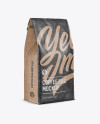 Kraft Paper Coffee Bag w/ a Tin-Tie Mockup - Halfside View