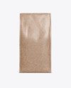 Kraft Paper Coffee Bag Mockup - Front View