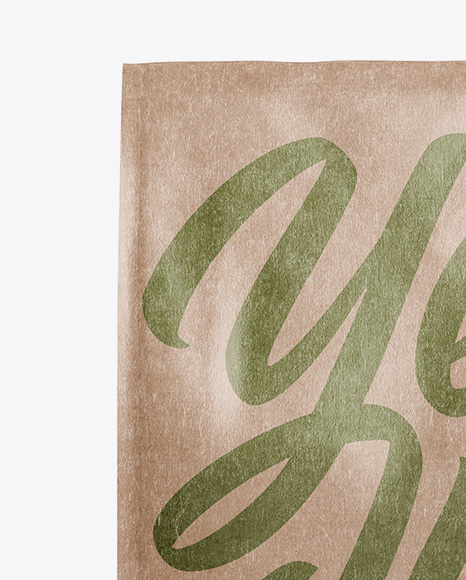 Kraft Paper Coffee Bag Mockup - Front View