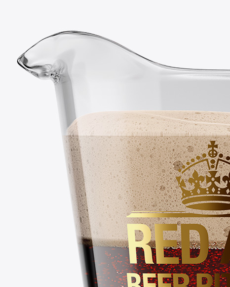 Red Ale Pitcher Mockup