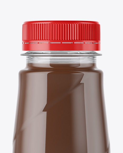 200ml Plastic Bottle with Chocolate Cocktail Mockup