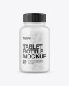 Frosted Bottle With White Pills Mockup