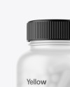 Frosted Bottle With White Pills Mockup